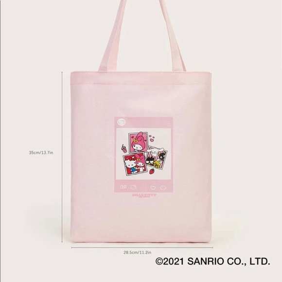 Sanrio Hello Kitty and Friends Pink Canvas Tote Bag - Picture 4 of 8